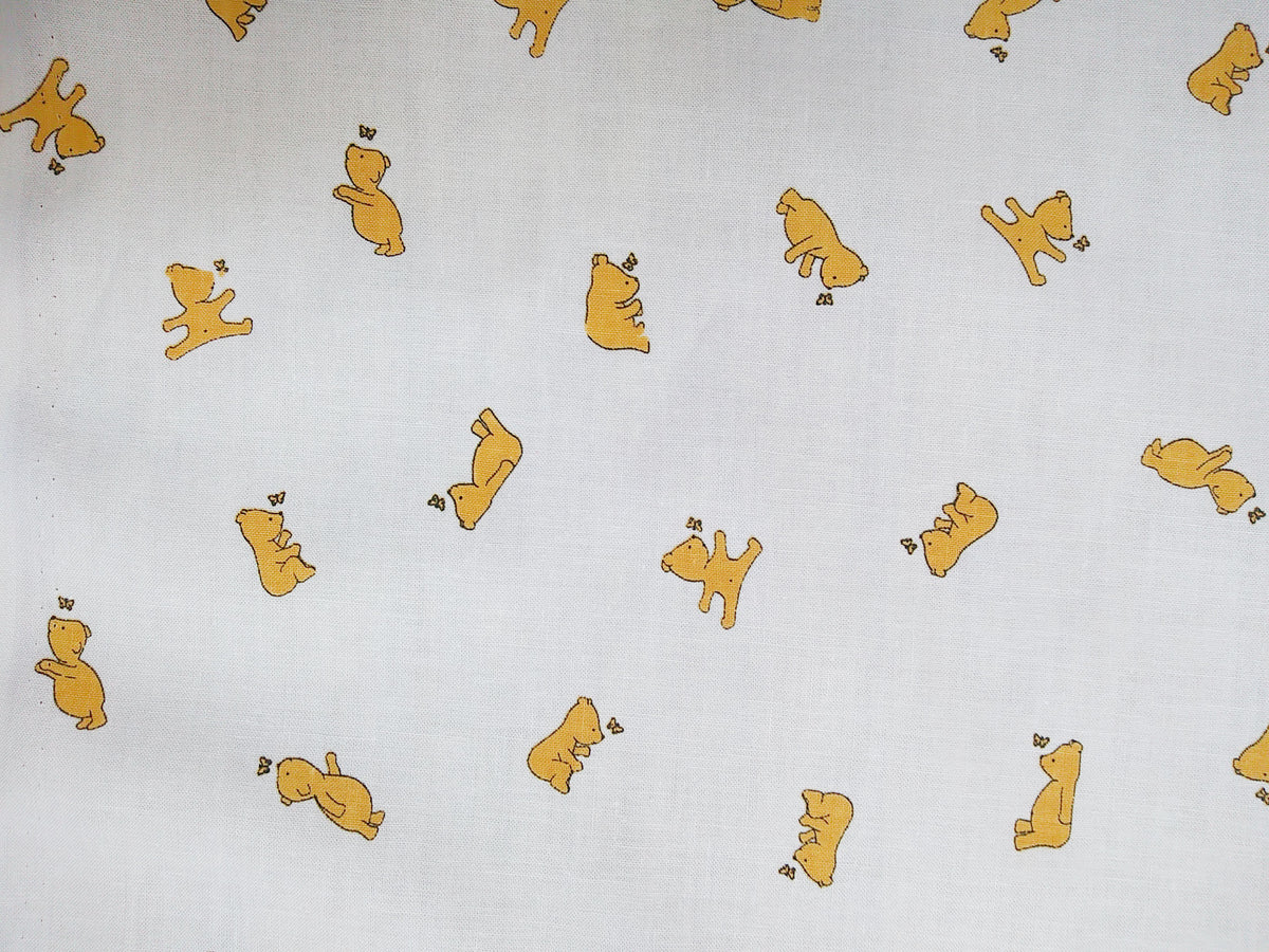 Remnant - 54cm x 154cm - Little Yellow Bear Fabric - Cotton