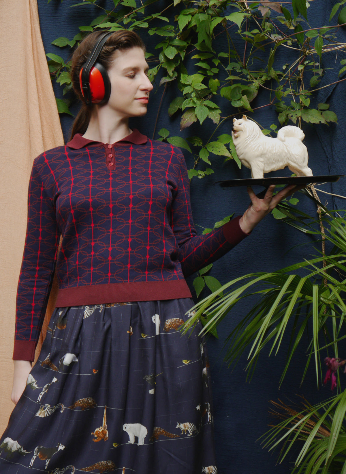 Aila Knitted Top - Navy Radio Days