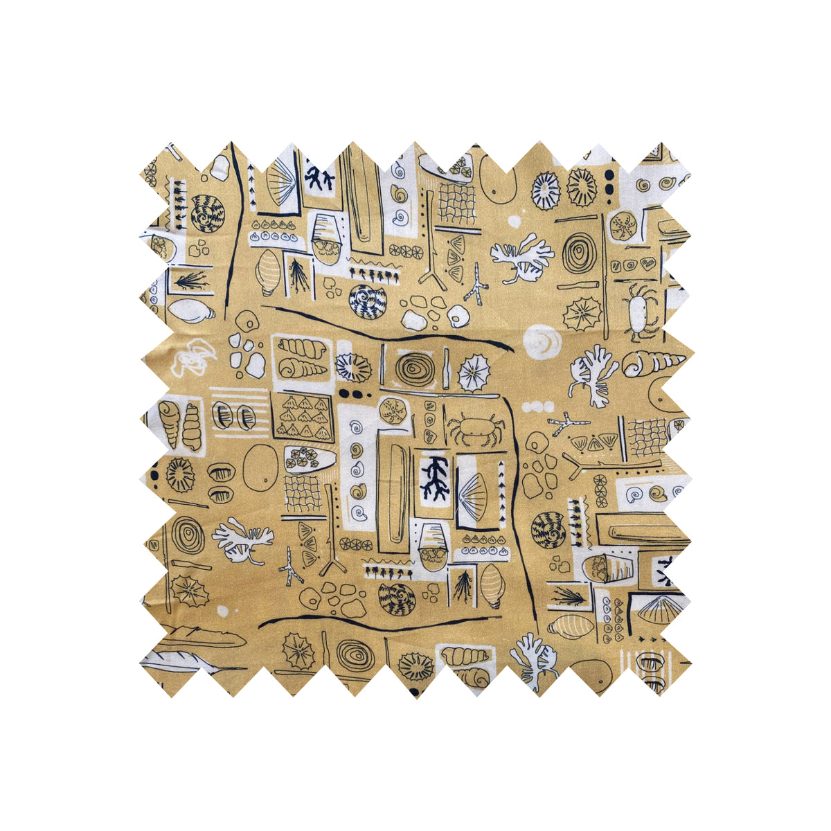 Remnant - 150x172cm - Cream Sand Beach Comber - Cotton Sateen