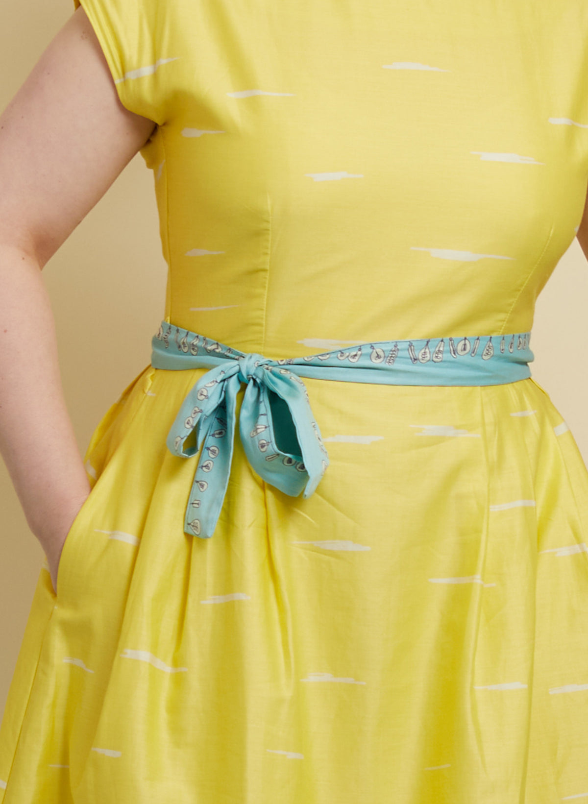 Beatrice Dress - Yellow Boats