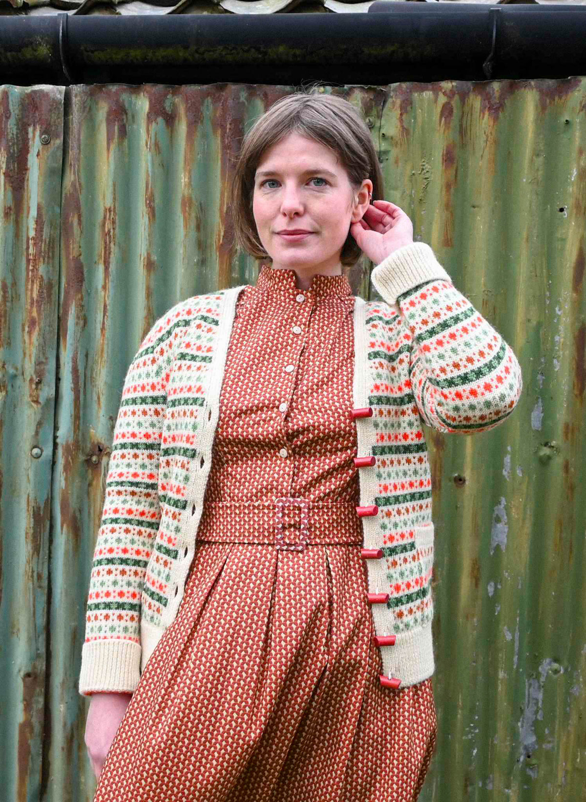 Cynthia - Rust Basket Dress