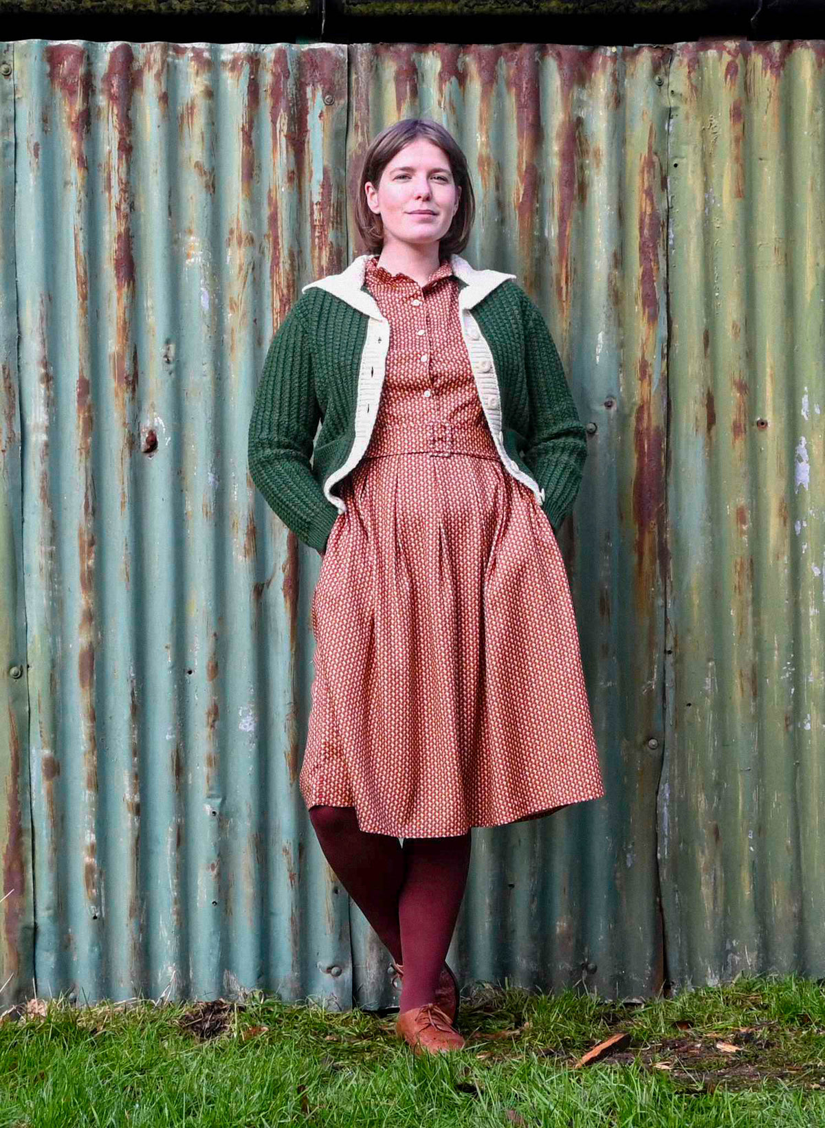 Cynthia - Rust Basket Dress