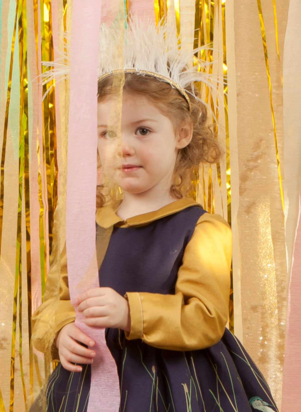Edna Children's Blouse - Gold Cotton