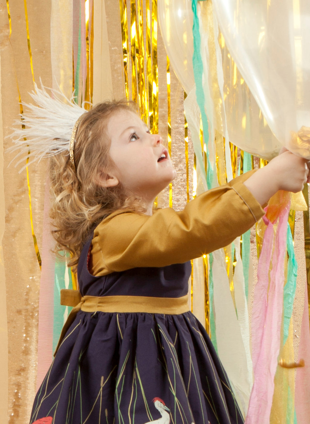 Edna Children's Blouse - Gold Cotton