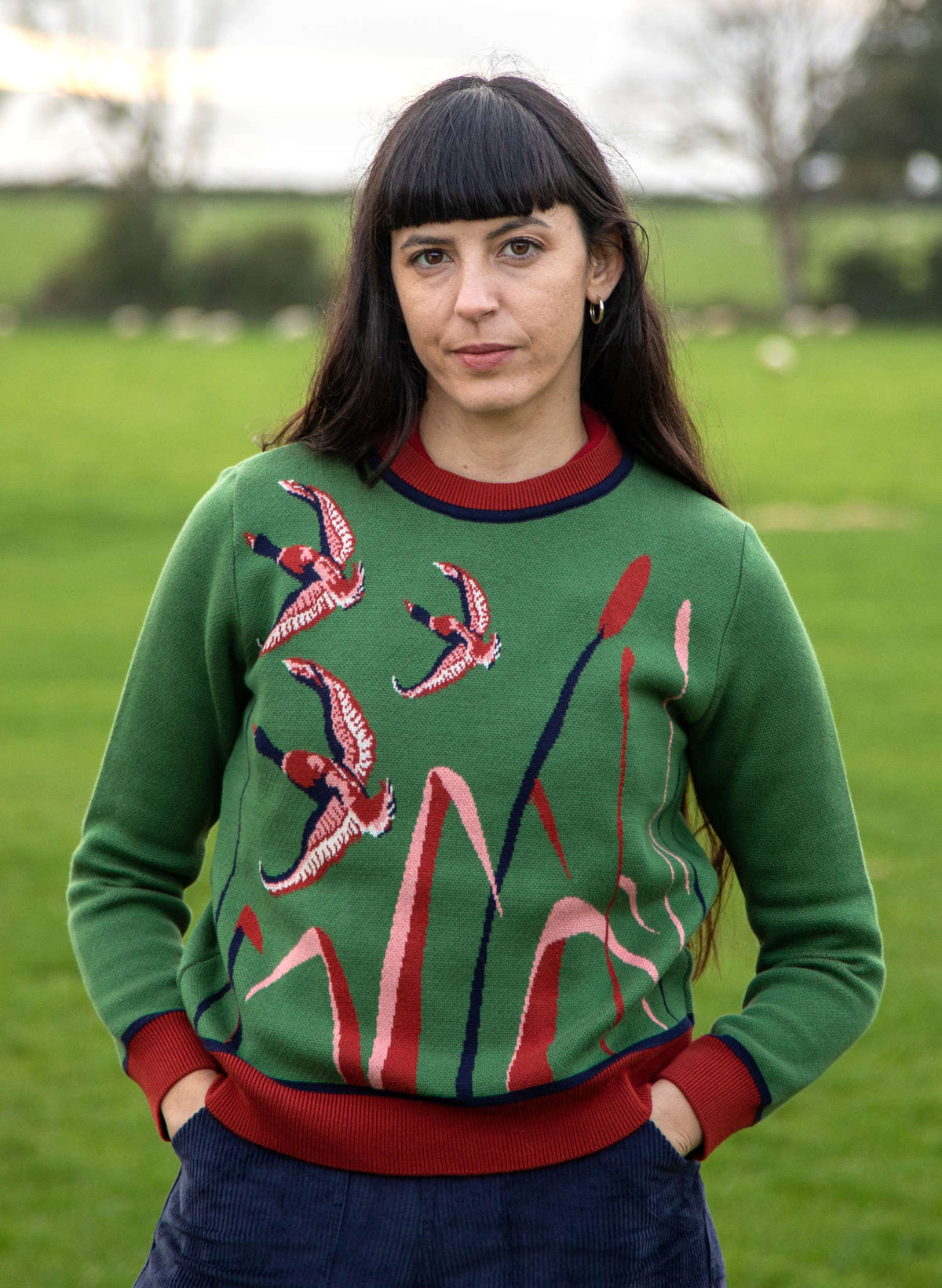 Esther - Green Flying Ducks Jumper