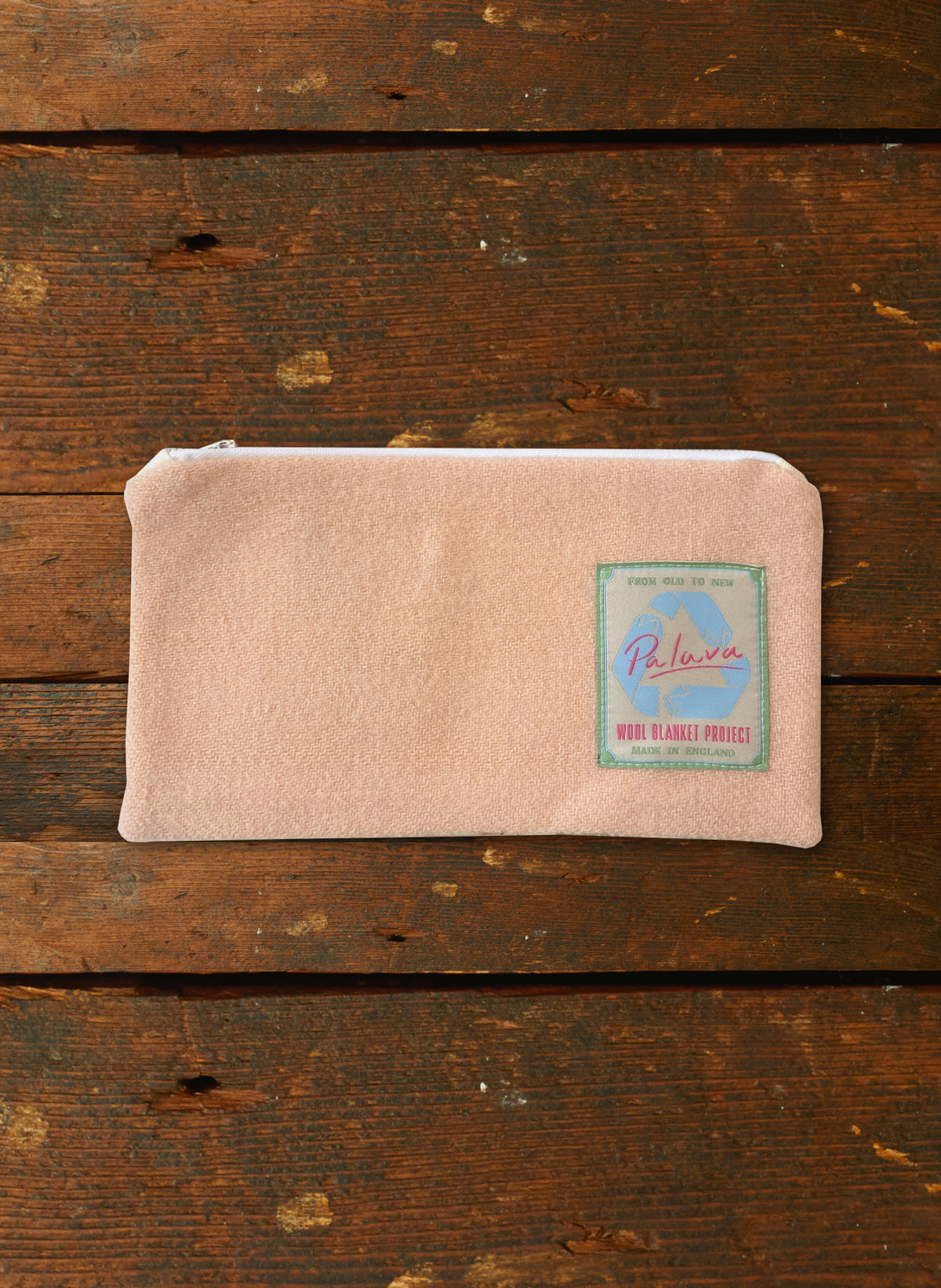 Zip Pouch- Medium - Cream Coral Reef