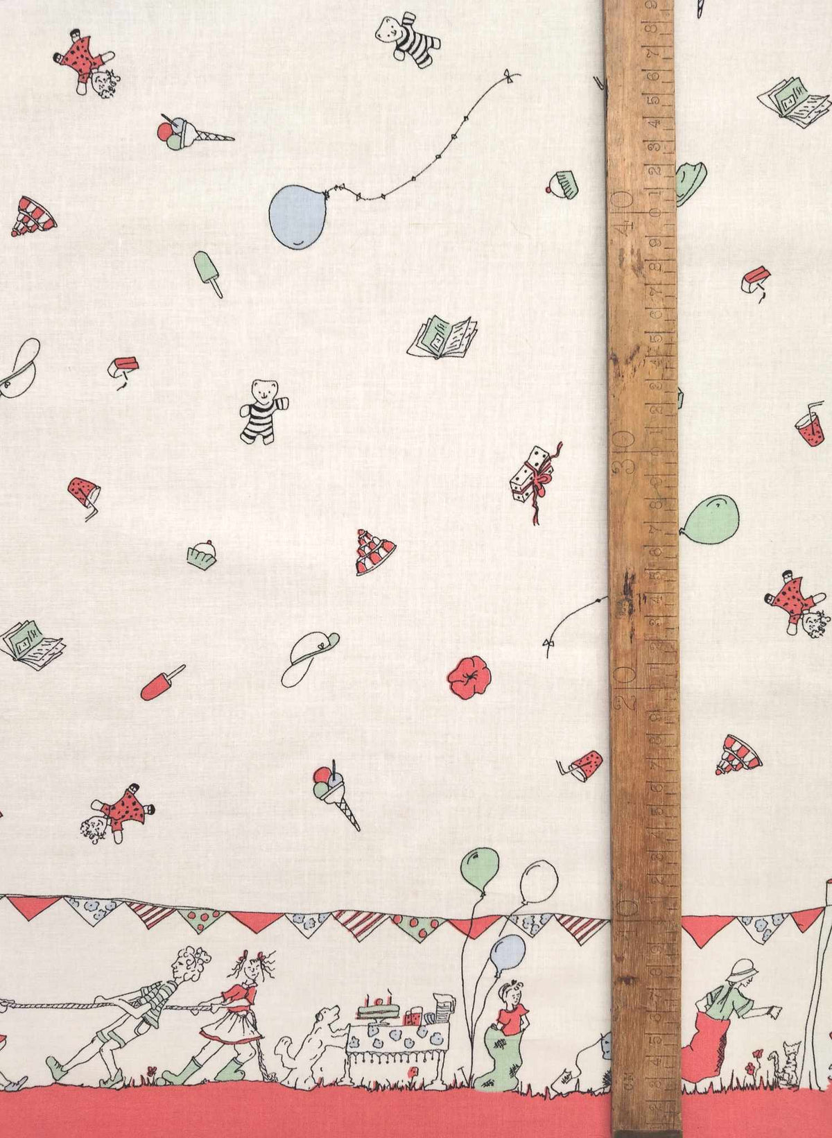 Red Birthday Bash Fabric - Cotton