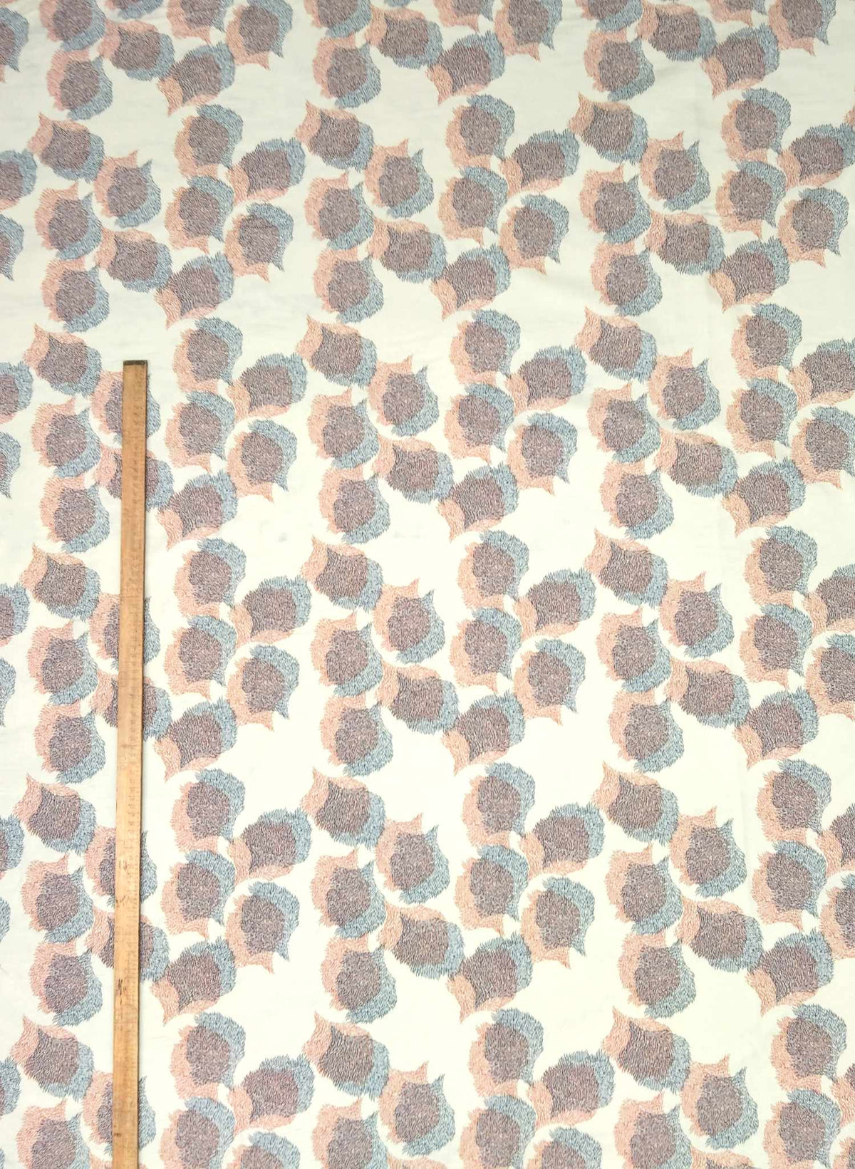 Remnant - 210cm x 155cm - Ivory Migration - Cotton Twill Fabric