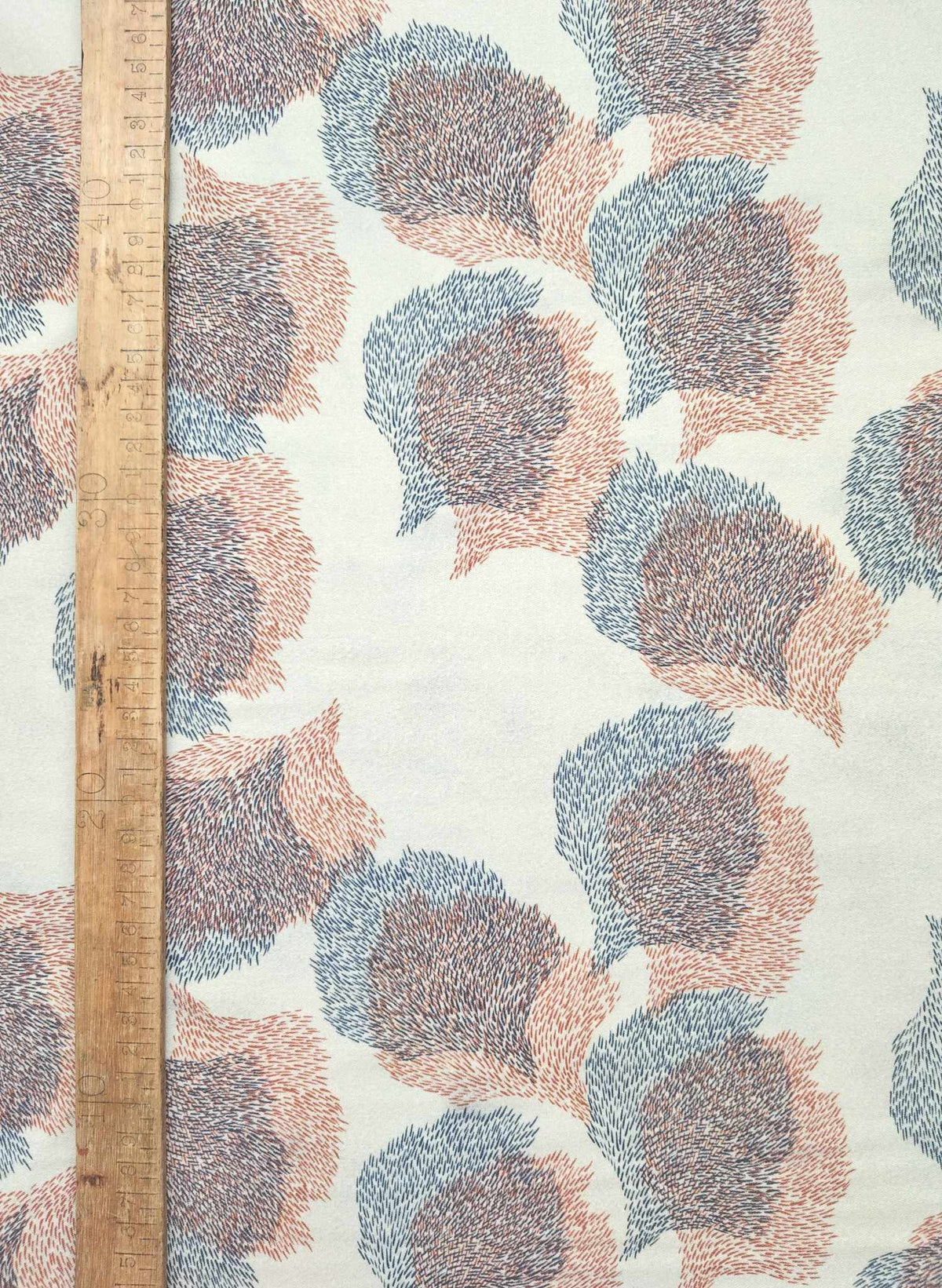 Remnant - 210cm x 155cm - Ivory Migration - Cotton Twill Fabric