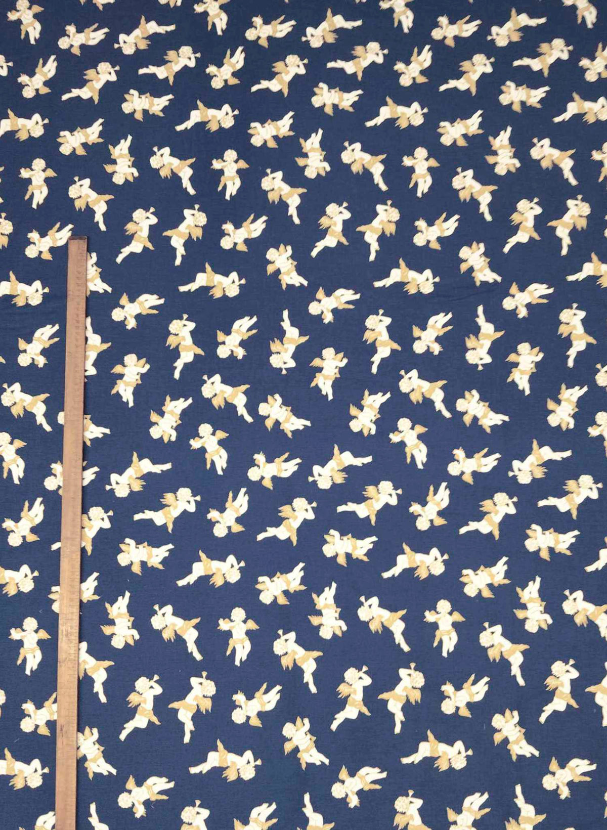Remnant - 142cm x 120cm - Red Cherubs Fabric - Cotton Twill