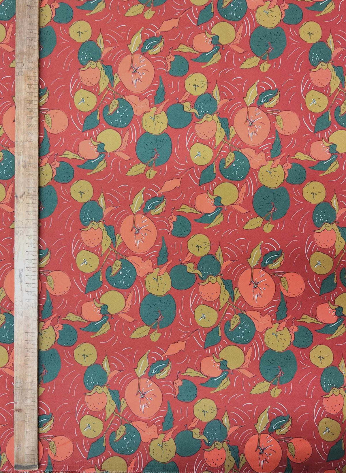 Red Apple Orchard - Cotton Twill - Fabric