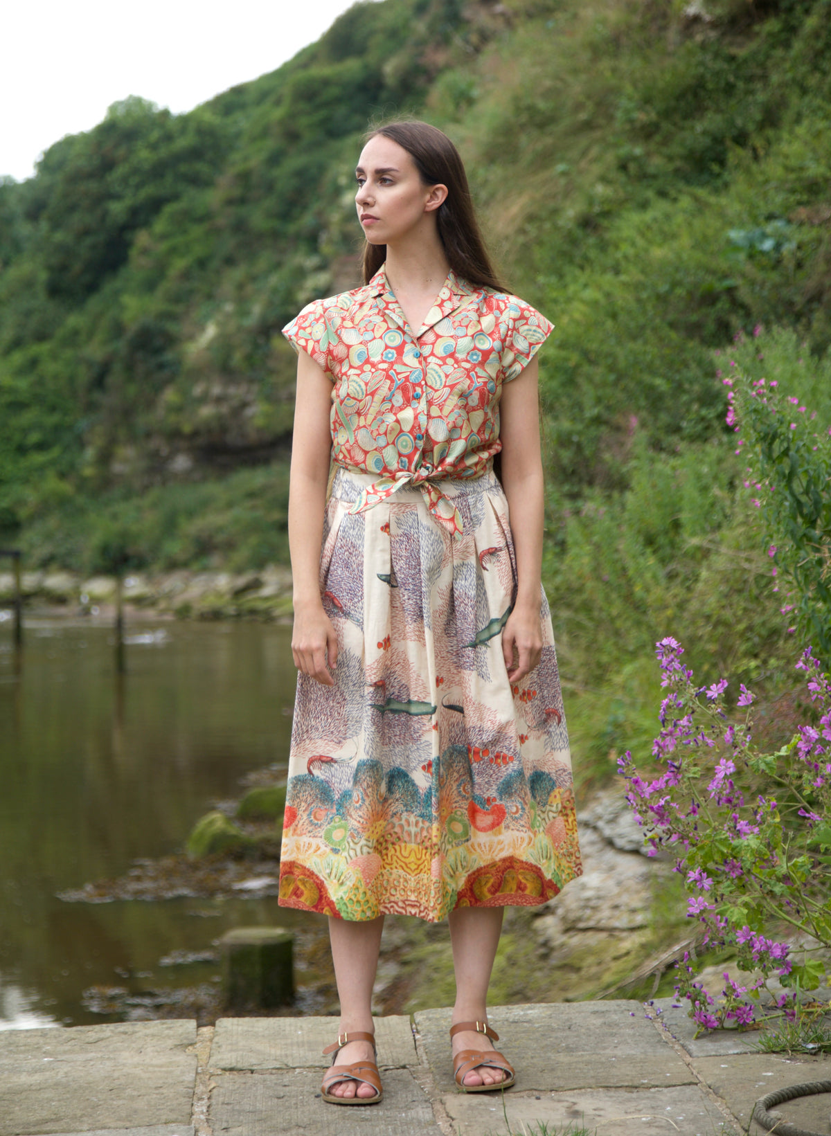 Florence Skirt - Ivory Coastal Migration
