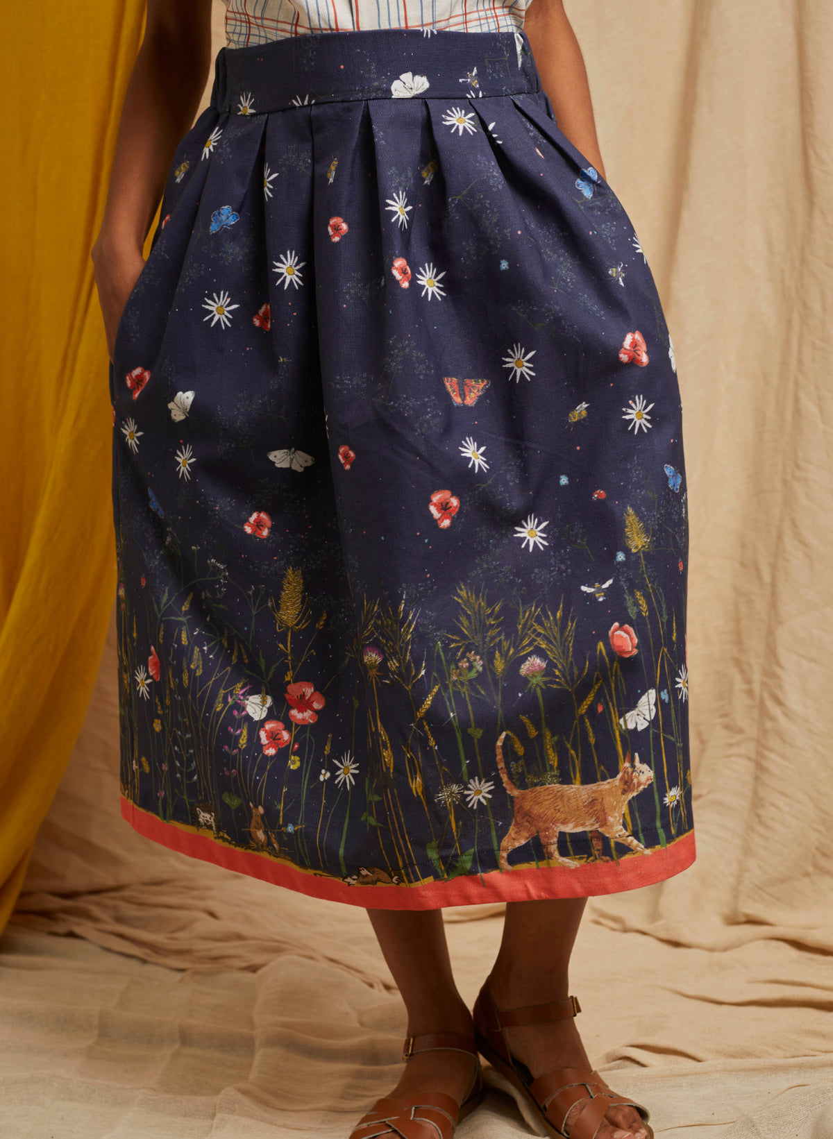Florence Skirt - Navy Cornfield