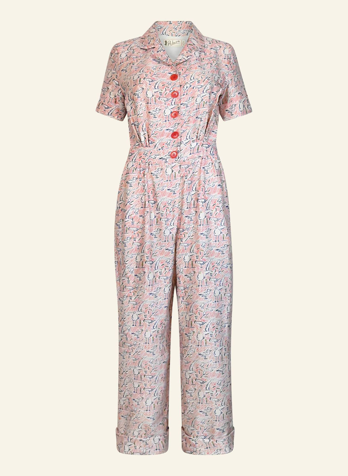 Francesca Long Jumpsuit - Ivory Chips Away
