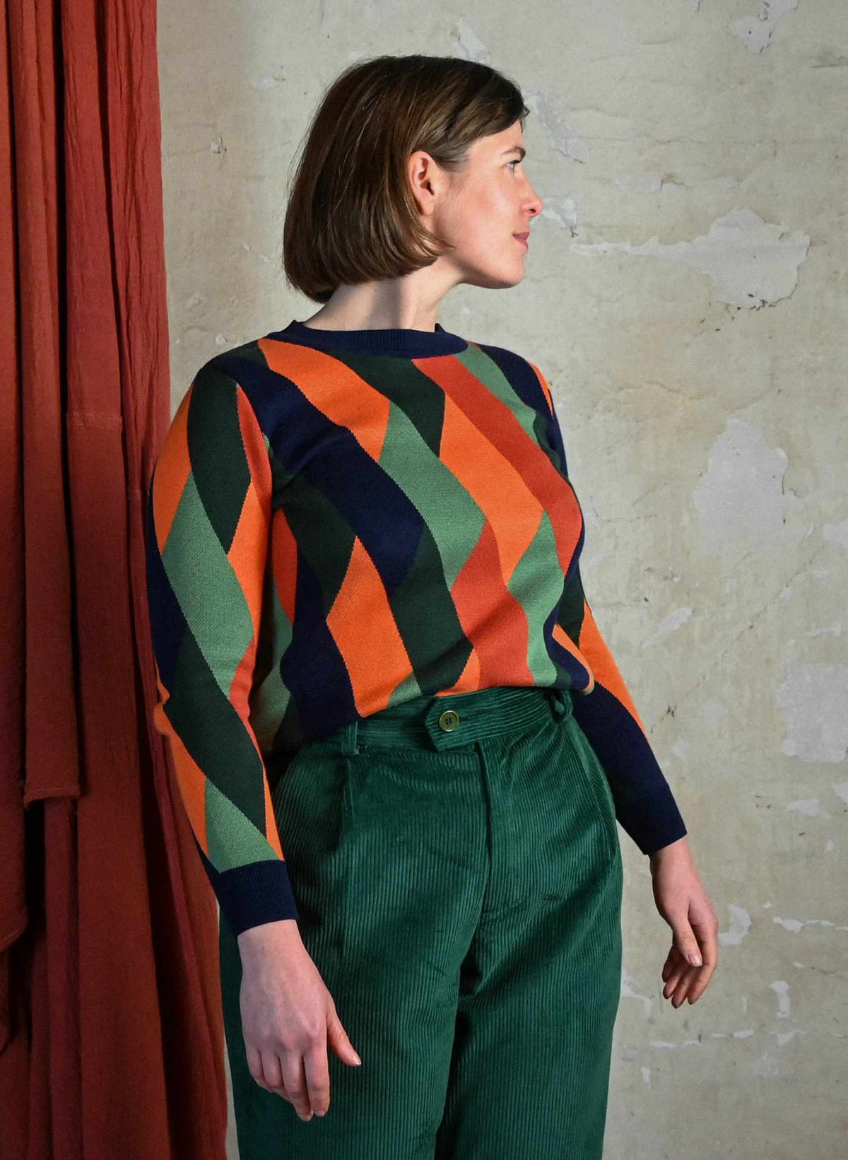 Fred - Coral Kaleidoscope Jumper