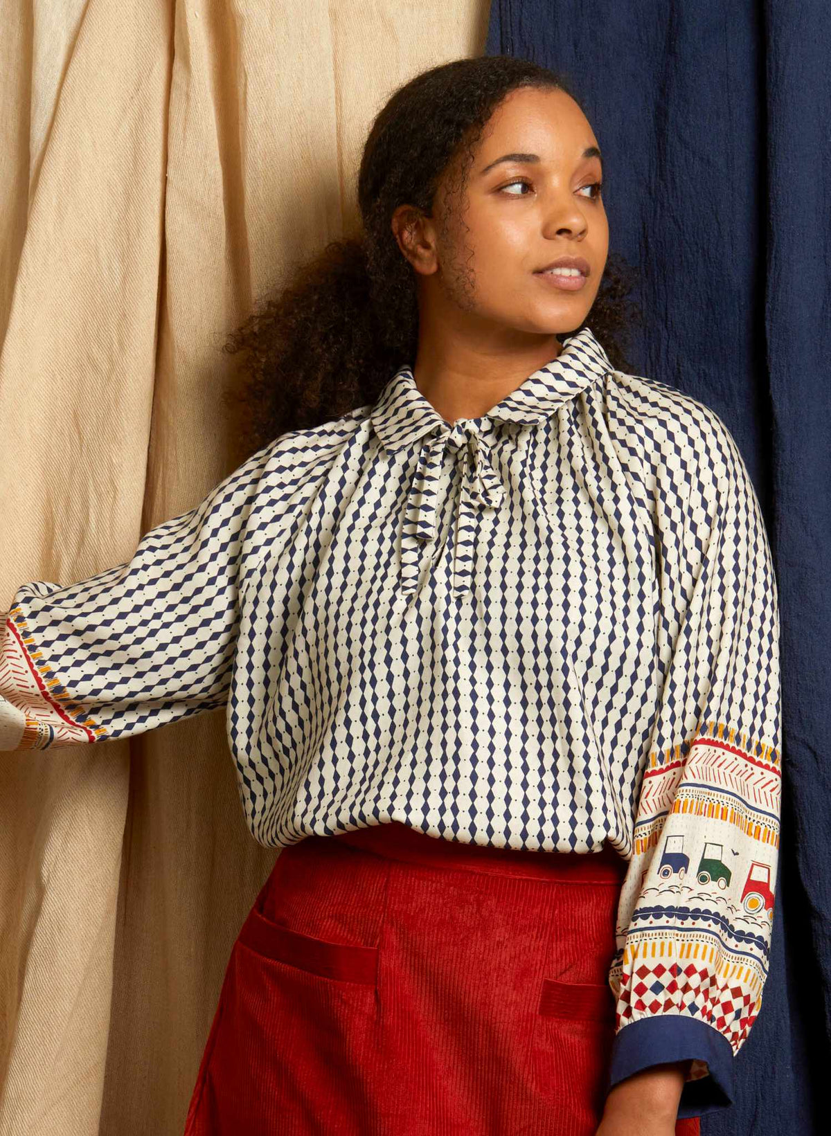 Joan - Tractor Folk Blouse