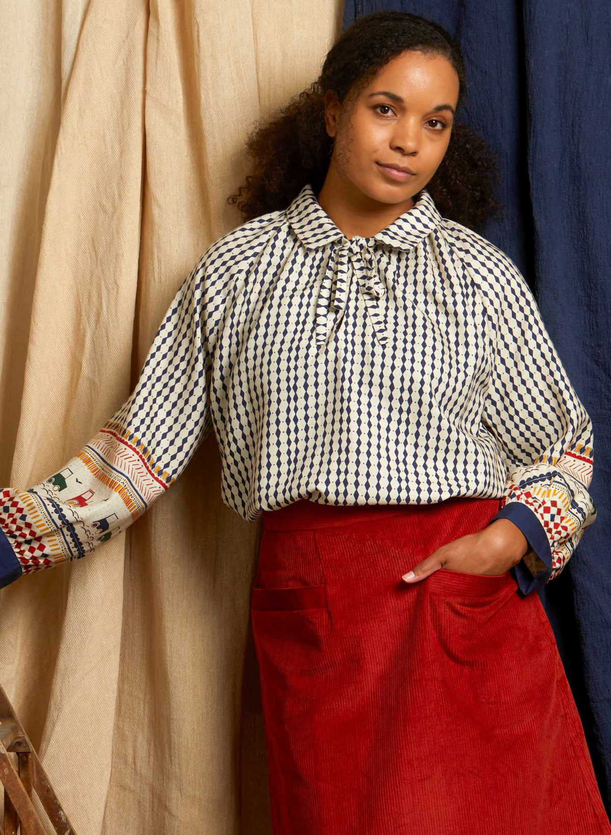 Joan - Tractor Folk Blouse