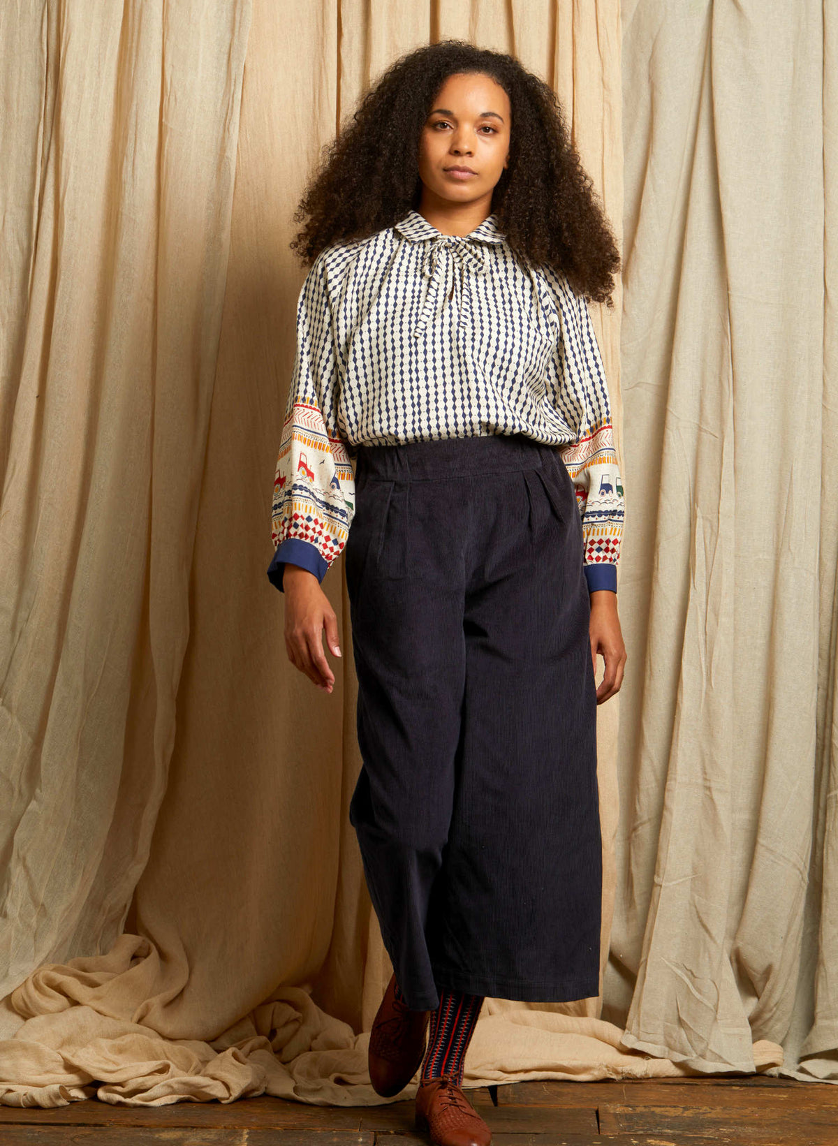 Joan - Tractor Folk Blouse