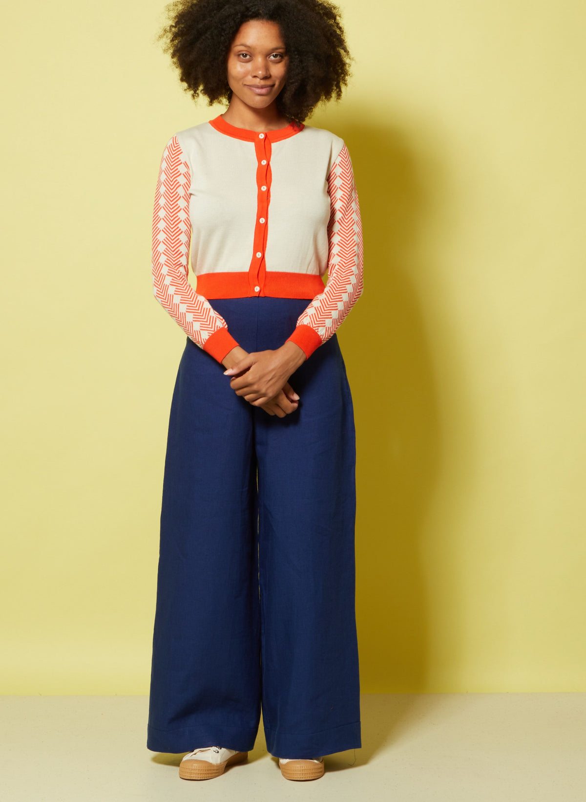 Josephine Trousers - Navy Linen