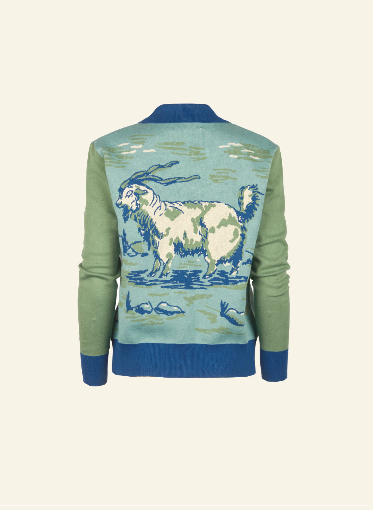 Kate Zip Up - Green Goat
