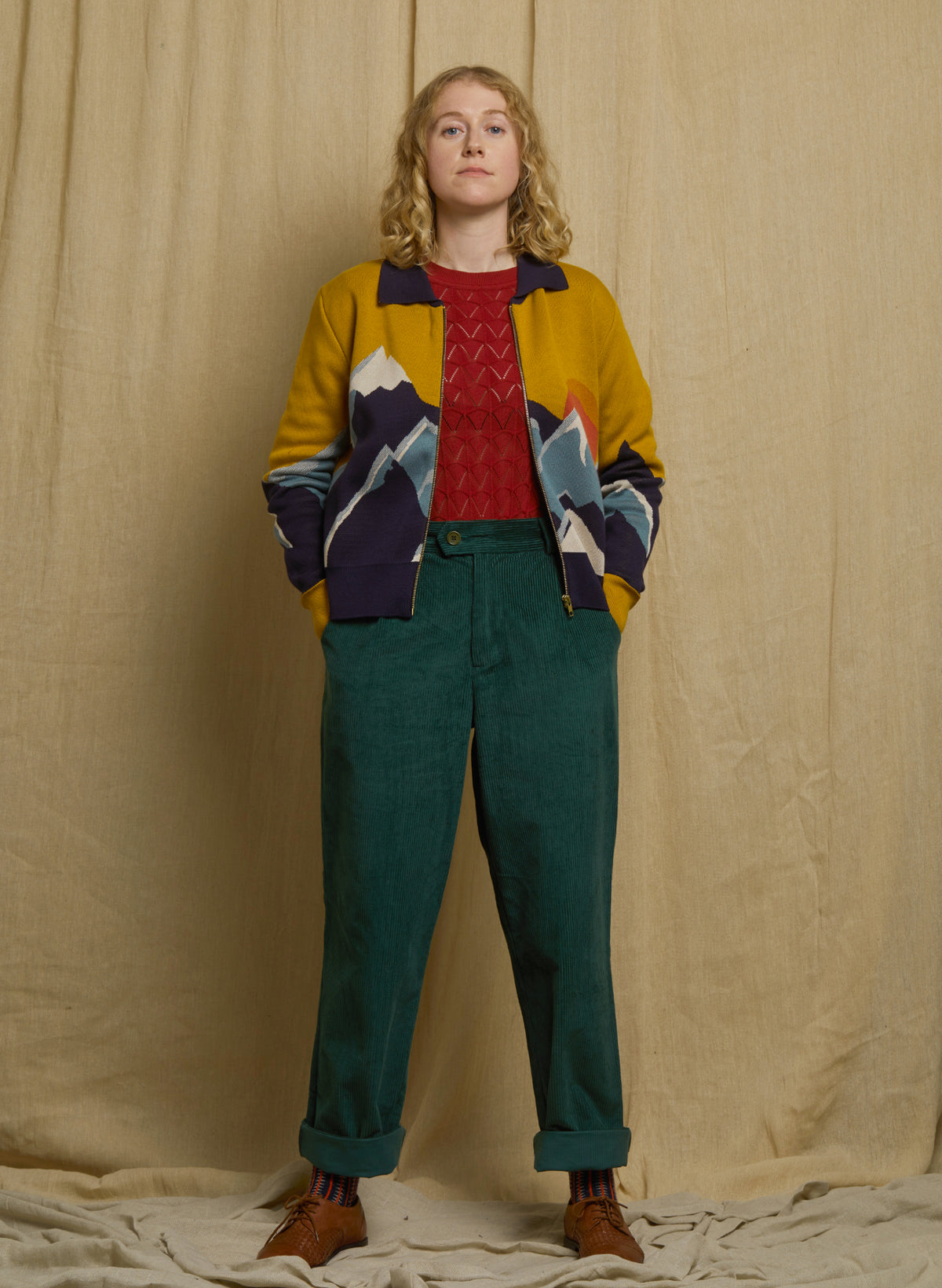 Kate - Mustard Peak  Zip-Up