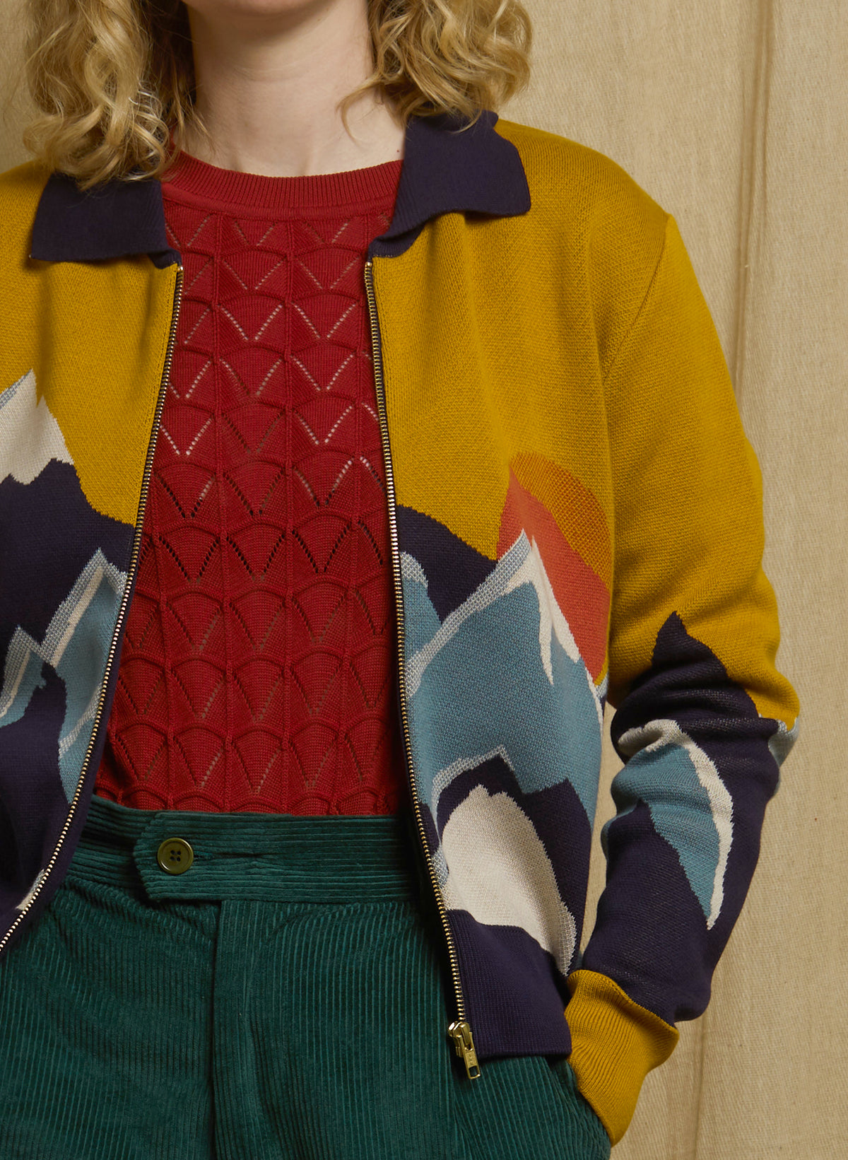 Kate - Mustard Peak  Zip-Up