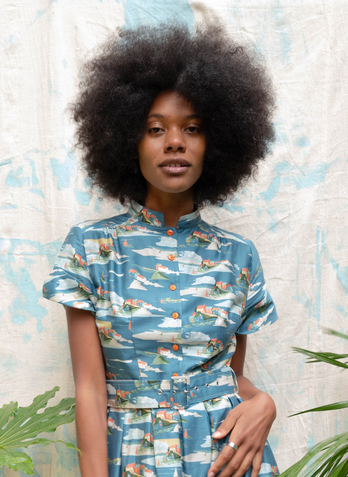 Louise Dress - Blue Robin Hood's Bay