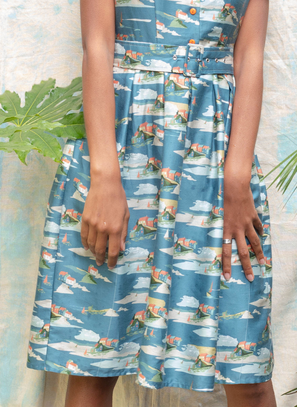 Louise Dress - Blue Robin Hood's Bay