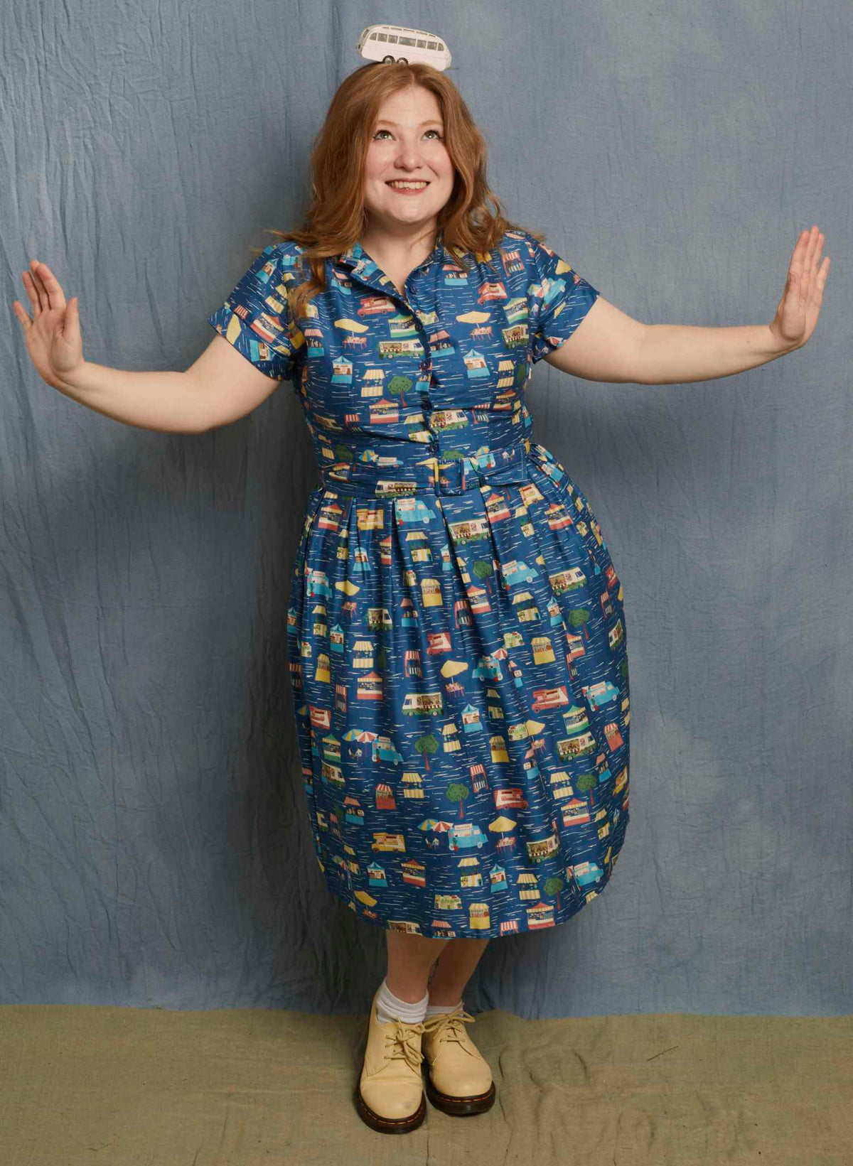 Louise Dress - Blue Festival