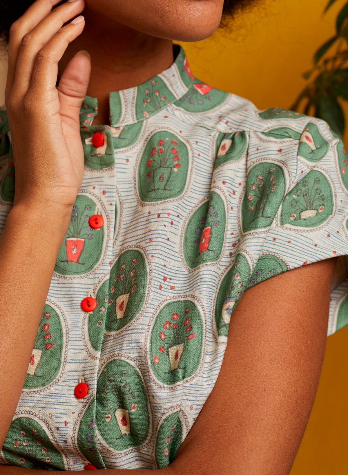 Louise Dress - Green Pot Plants