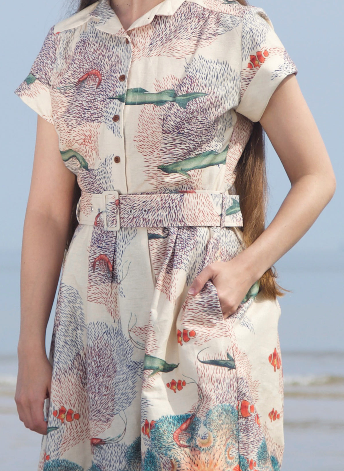 Louise Dress - Ivory Coastal Migration