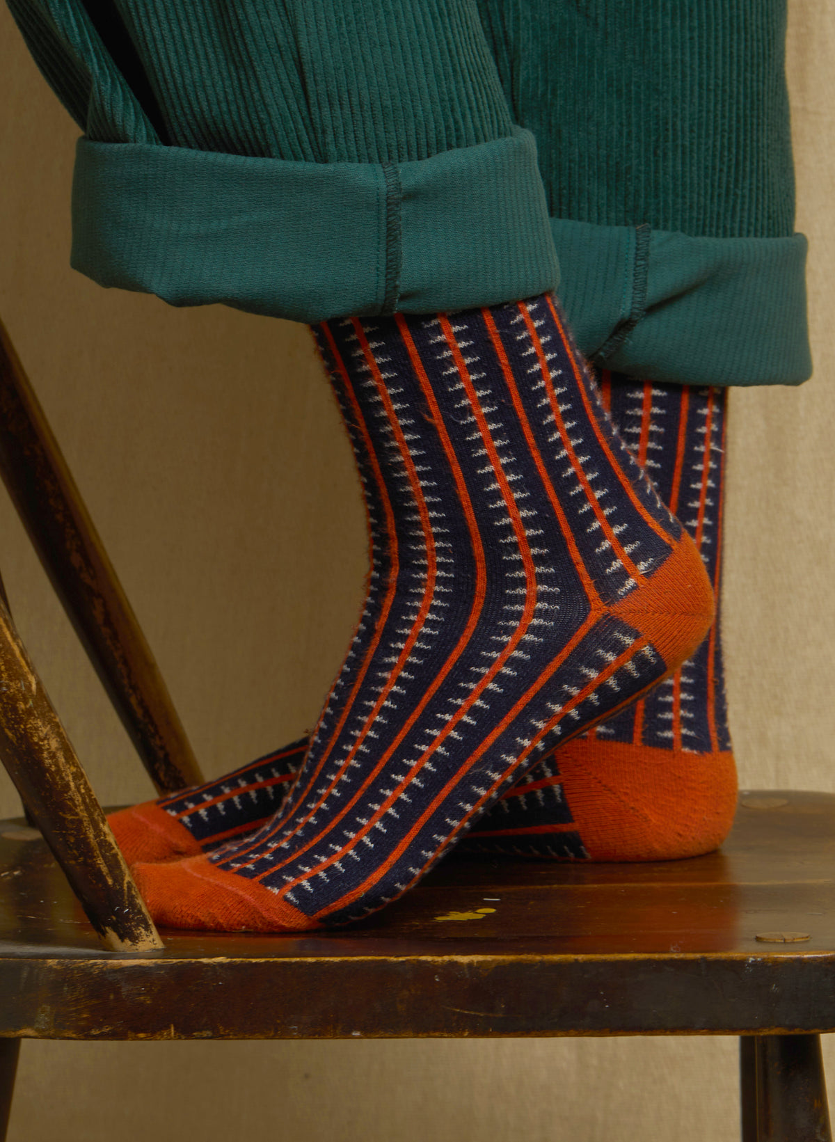 Knee High Socks - Navy Rocket