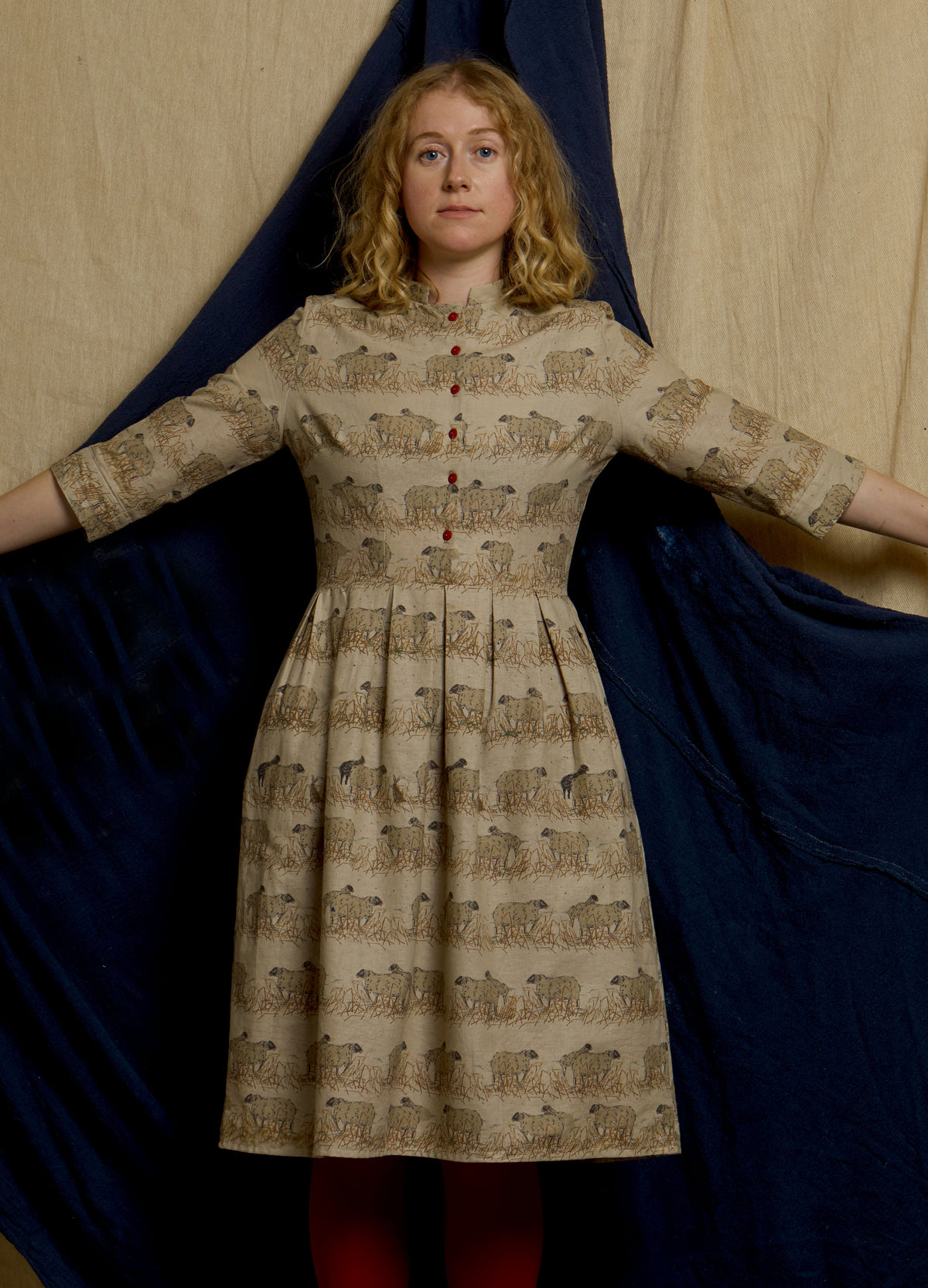 Cynthia - Natural Sheep Dress