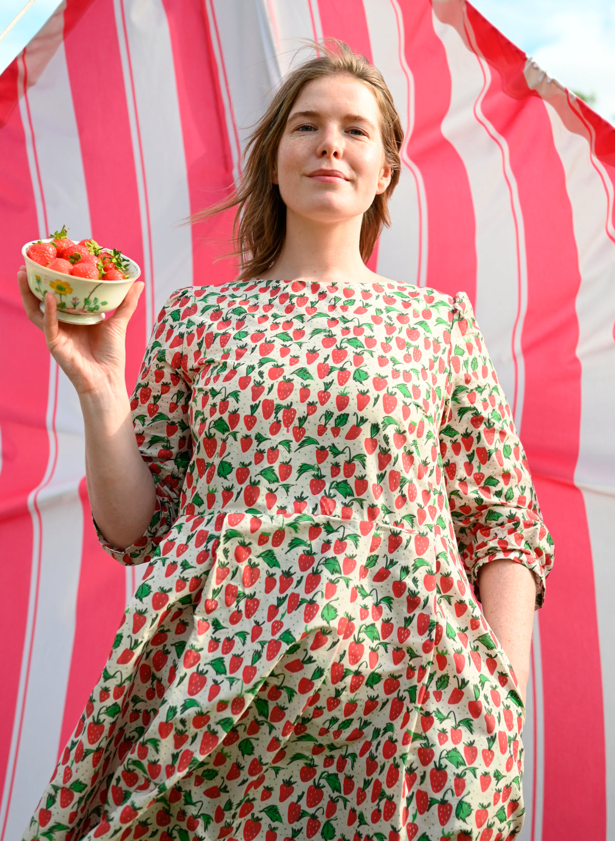 Philippa Dress - Red Strawberries