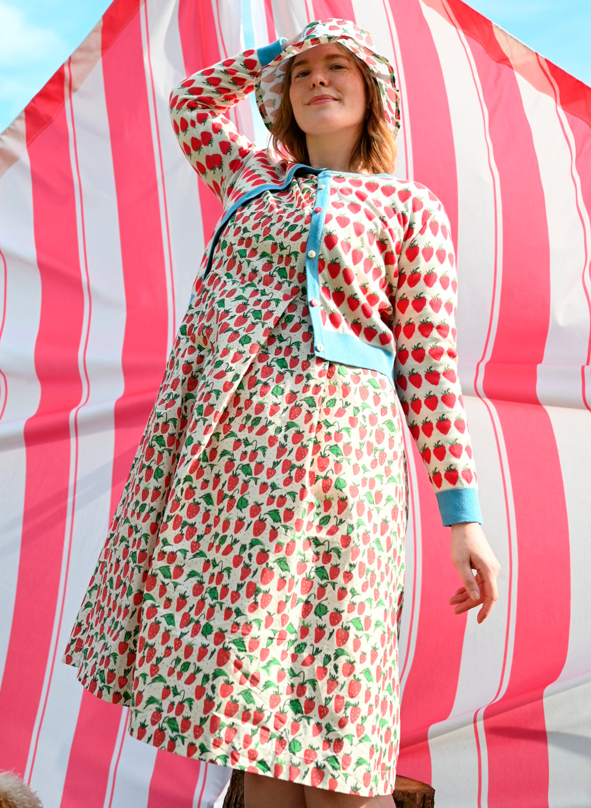 Philippa Dress - Red Strawberries