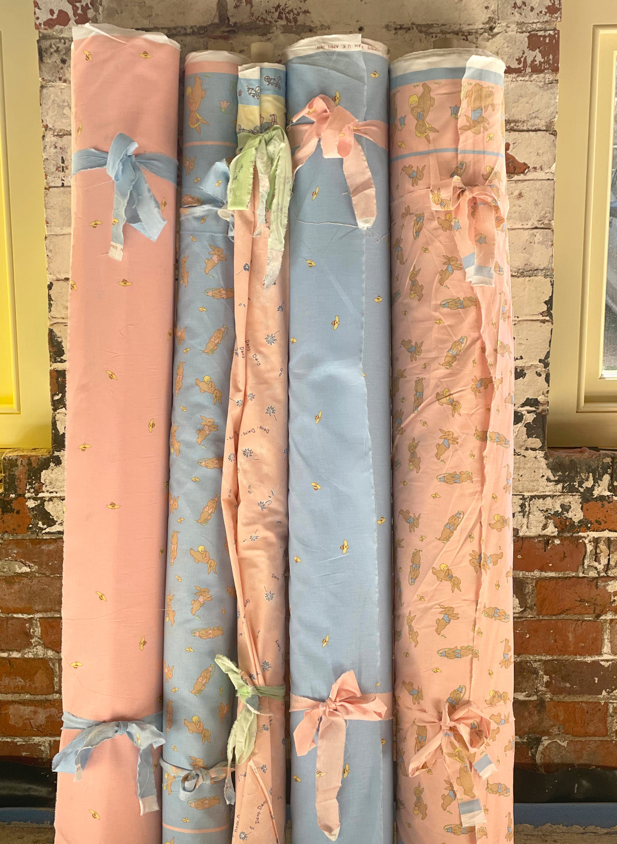 Pink Rabbit Fabric - Cotton