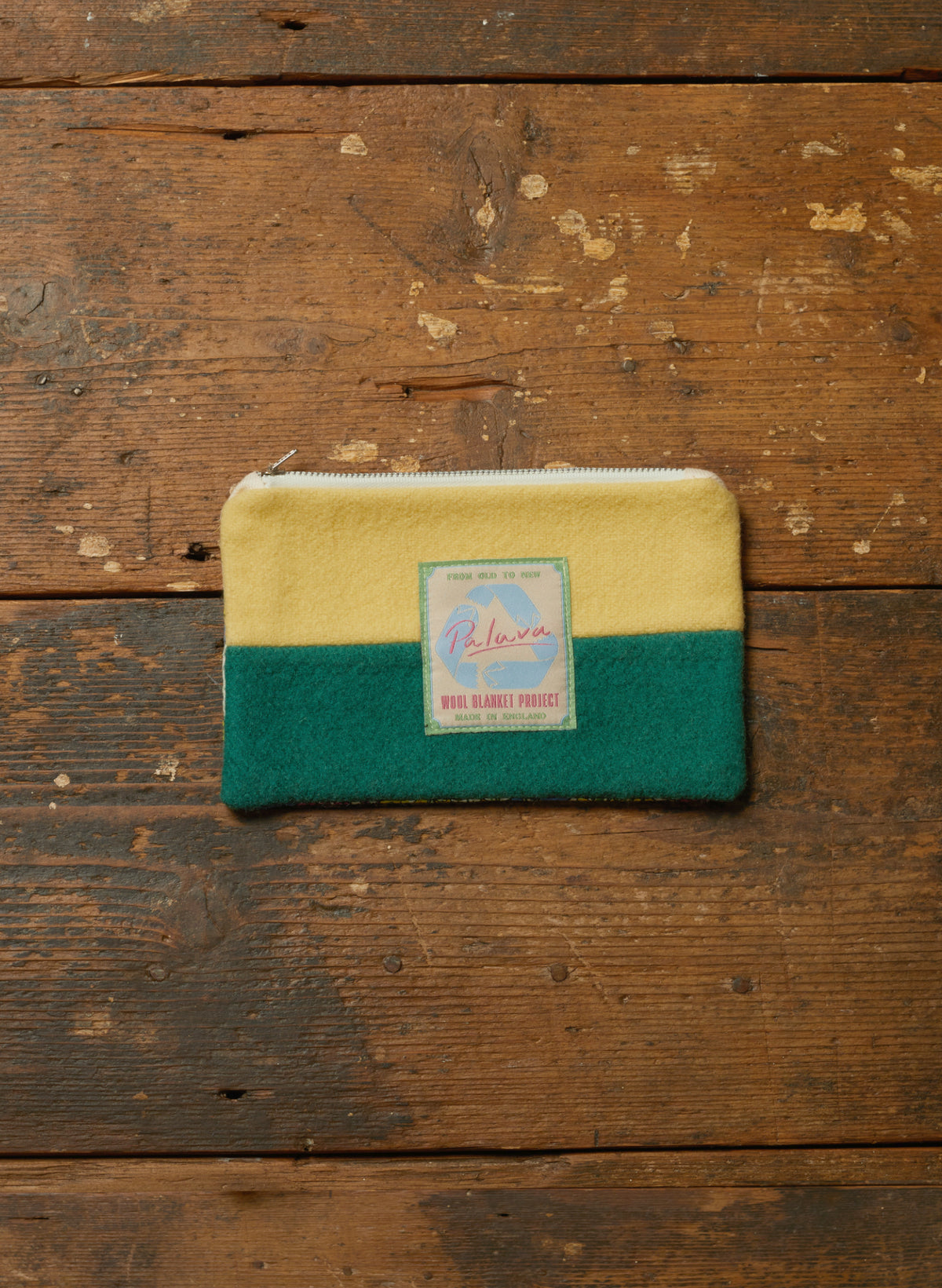 Zip Pouch- Small - Cream Flower