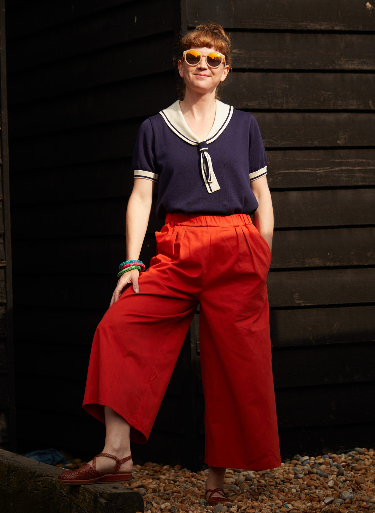 Sailor Knitted Top - Navy