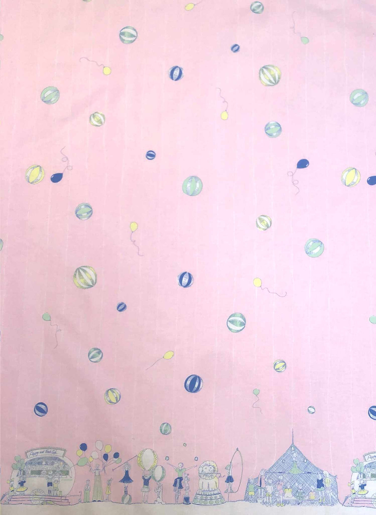 Seconds Circus Roll Up Roll Up - Pink - Cotton Fabric