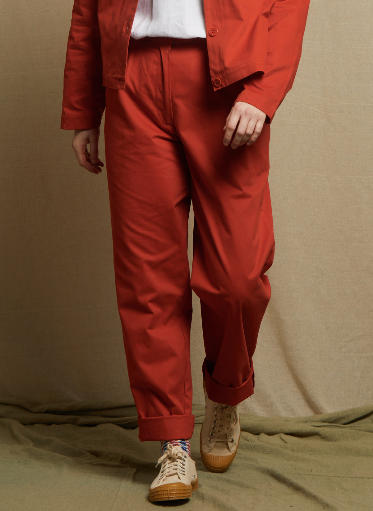 Thelma Trouser - Hot Coral