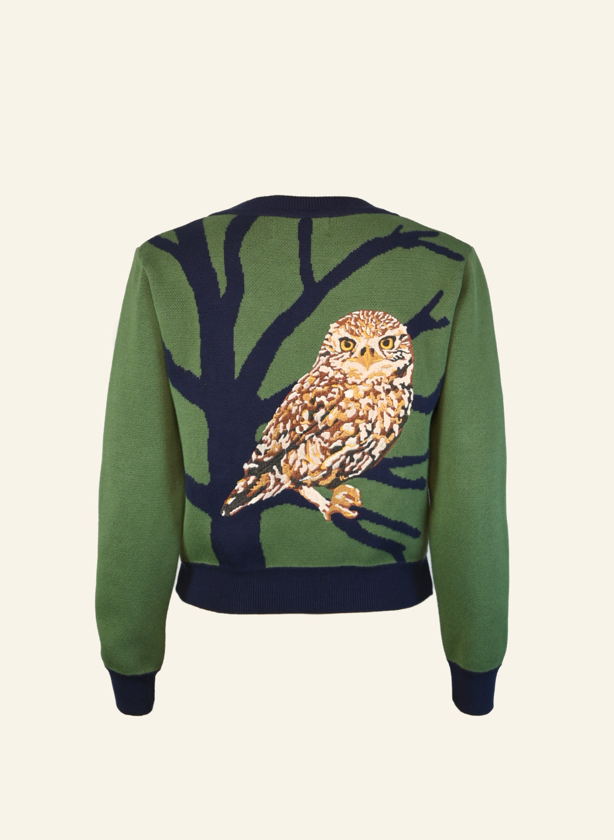 Vera - Green Owl Cardigan