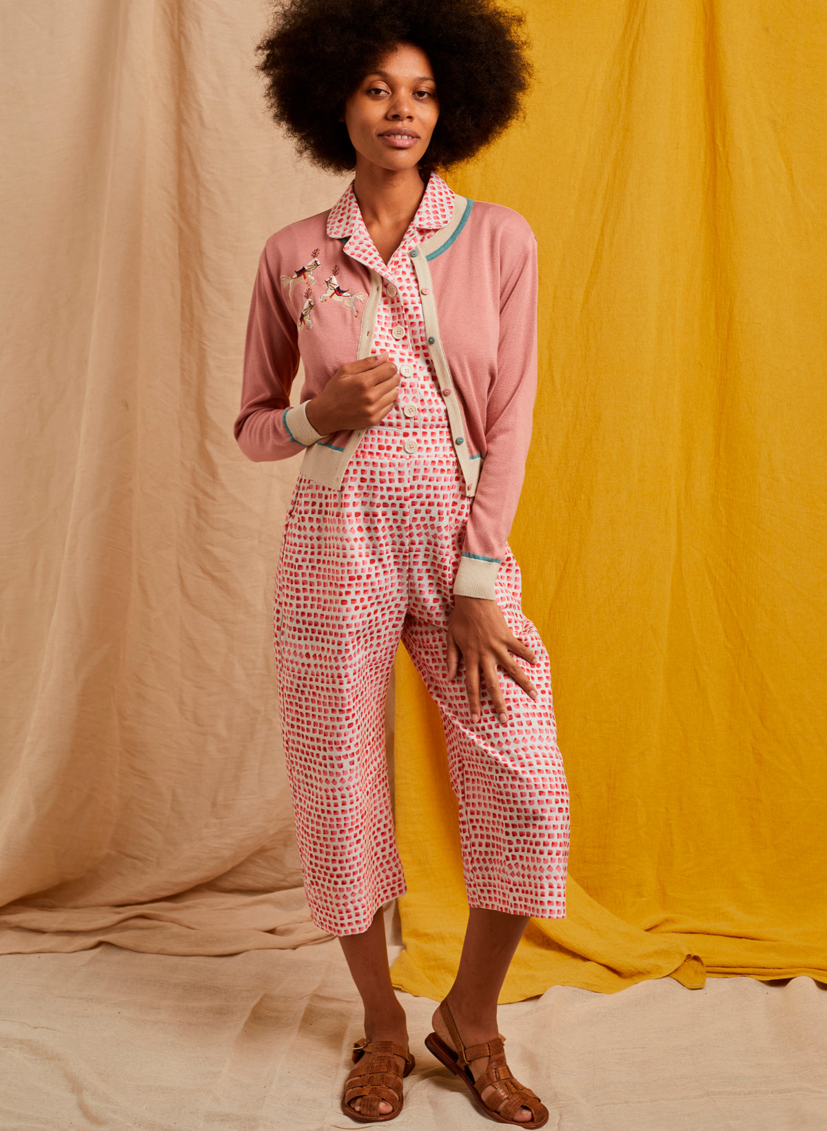 Vera - Cream Prancing Ponies Cardigan