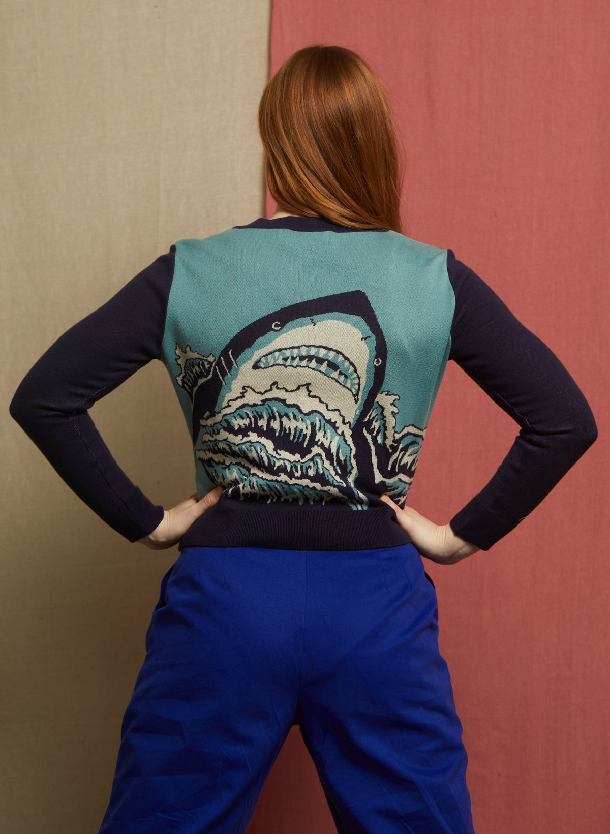 Vera Cardigan - Teal Shark