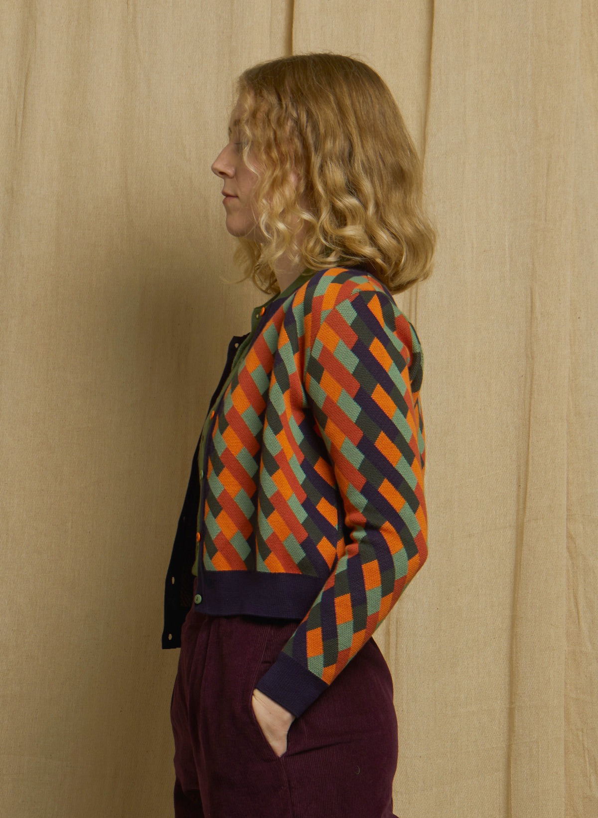 Vera - Coral Kaleidoscope Cardigan