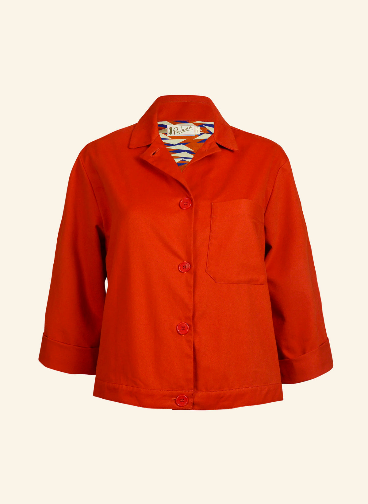 Walter Jacket - Hot Coral Cotton