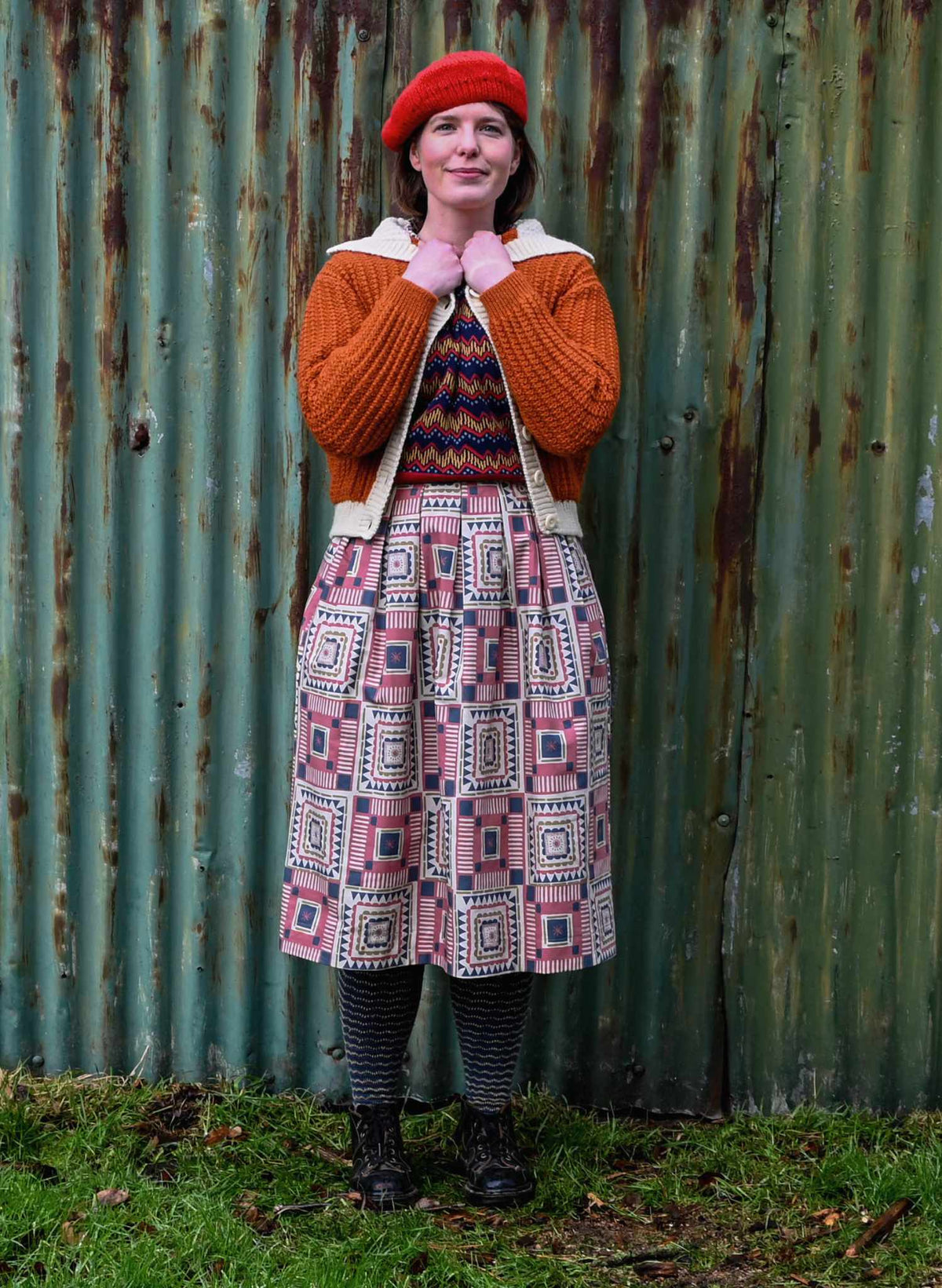 Florence - Red Quilt Skirt