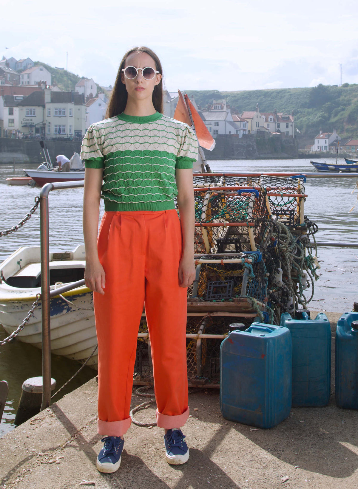 Eve Knitted Top - Green Shell