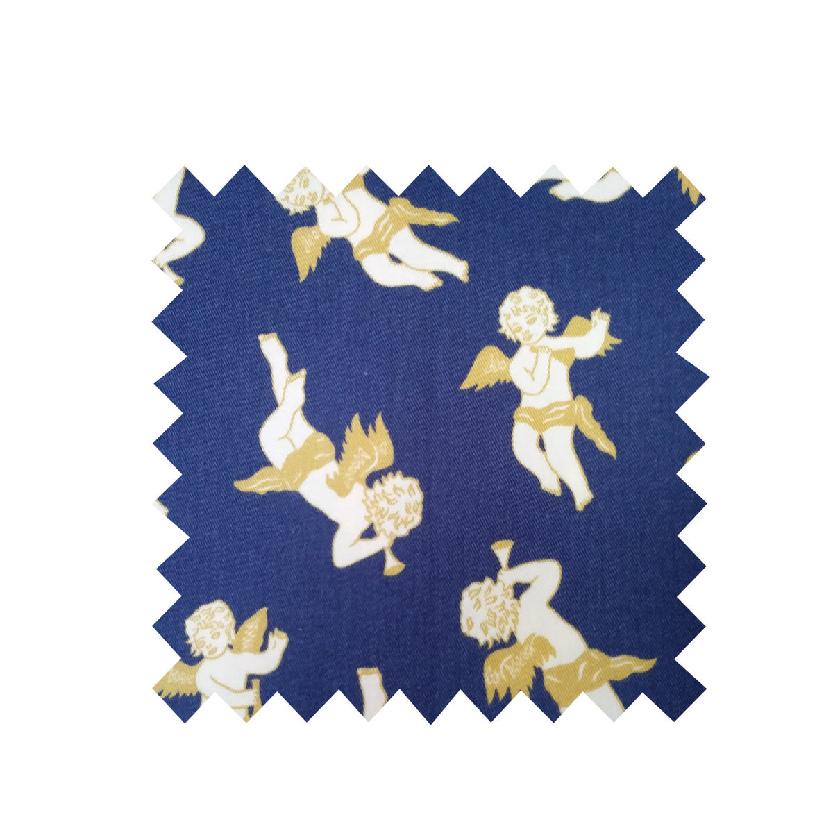 Navy Cherubs Fabric - Cotton Jersey
