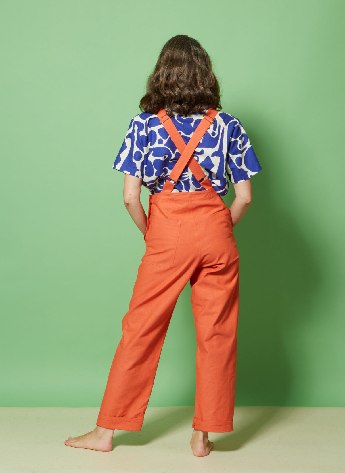 Bonnie Dungarees - Hot Coral