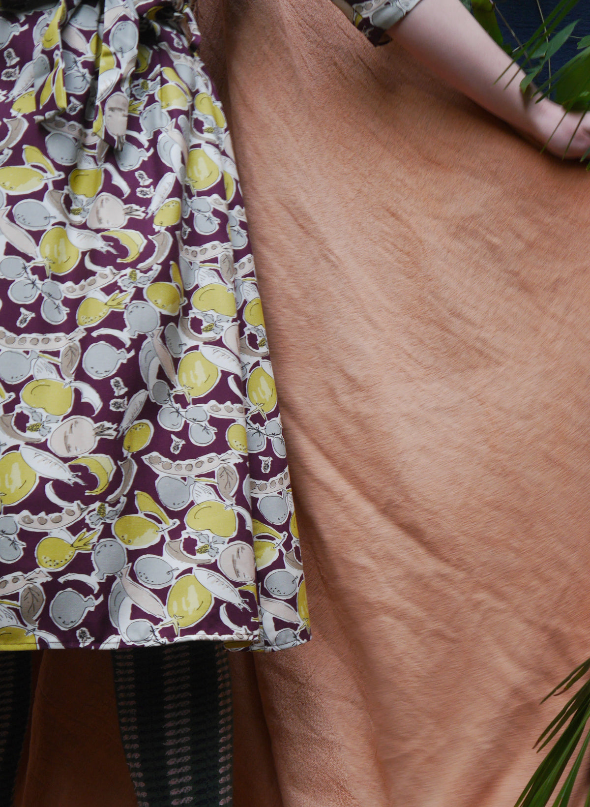 Remnant - 150cm x 65cm - Plum Homegrown -  Tencel - Fabric